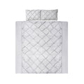 DS NA Giselle Bedding Quilt Cover Set Diamond Pinch Grey Queen