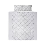 DS NA Giselle Bedding Quilt Cover Set Diamond Pinch Grey Queen
