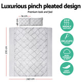 DS NA Giselle Bedding Quilt Cover Set Diamond Grey Super King