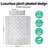 DS NA Giselle Bedding Quilt Cover Set Diamond Grey Super King
