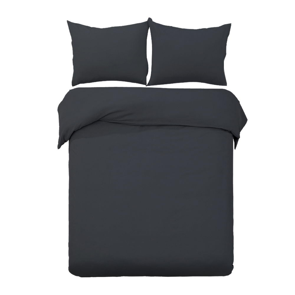 DS NA Giselle Bedding Quilt Cover Set Classic Black Super King