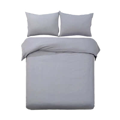 DS NA Giselle Bedding Quilt Cover Set Classic Grey Super King