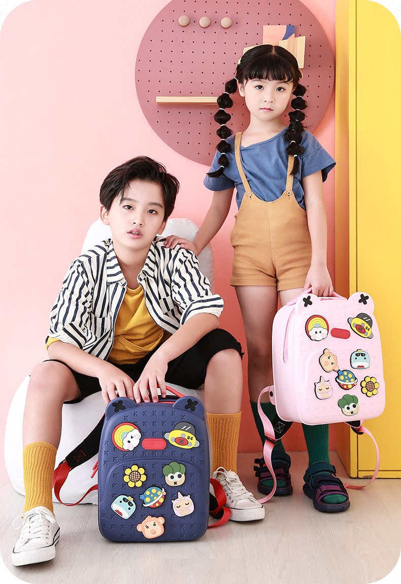 DS BS Kids Tide Cartoon Backpack-Pink