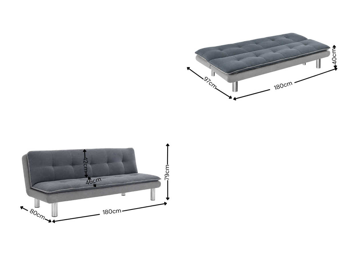 Xclusive Sofa Bed - Mix Grey
