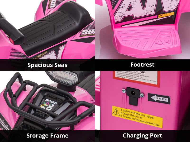 Ride On ATV Pink