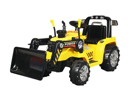 T DS Ride On Bulldozer Yellow