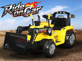 T DS Ride On Bulldozer Yellow