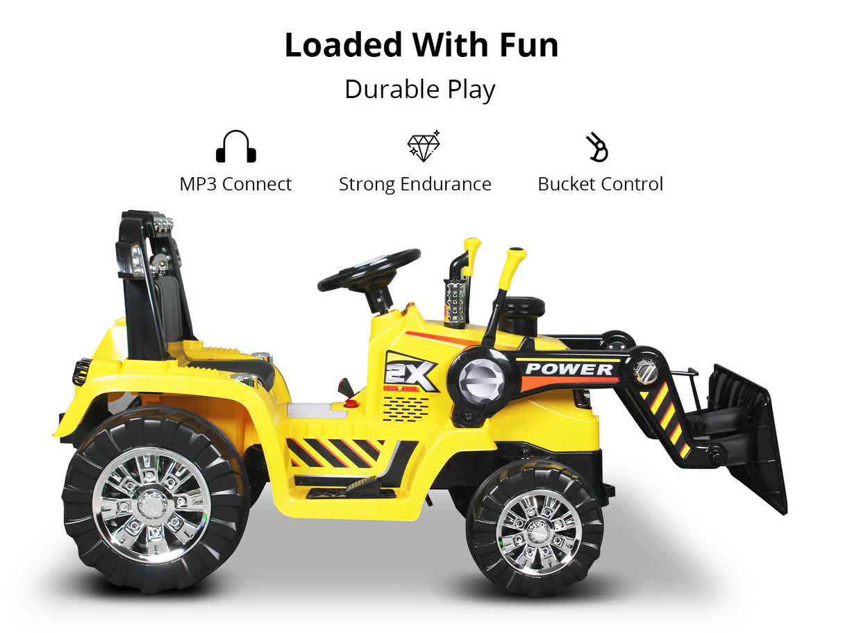 Kids Ride On Bulldozer - Yellow
