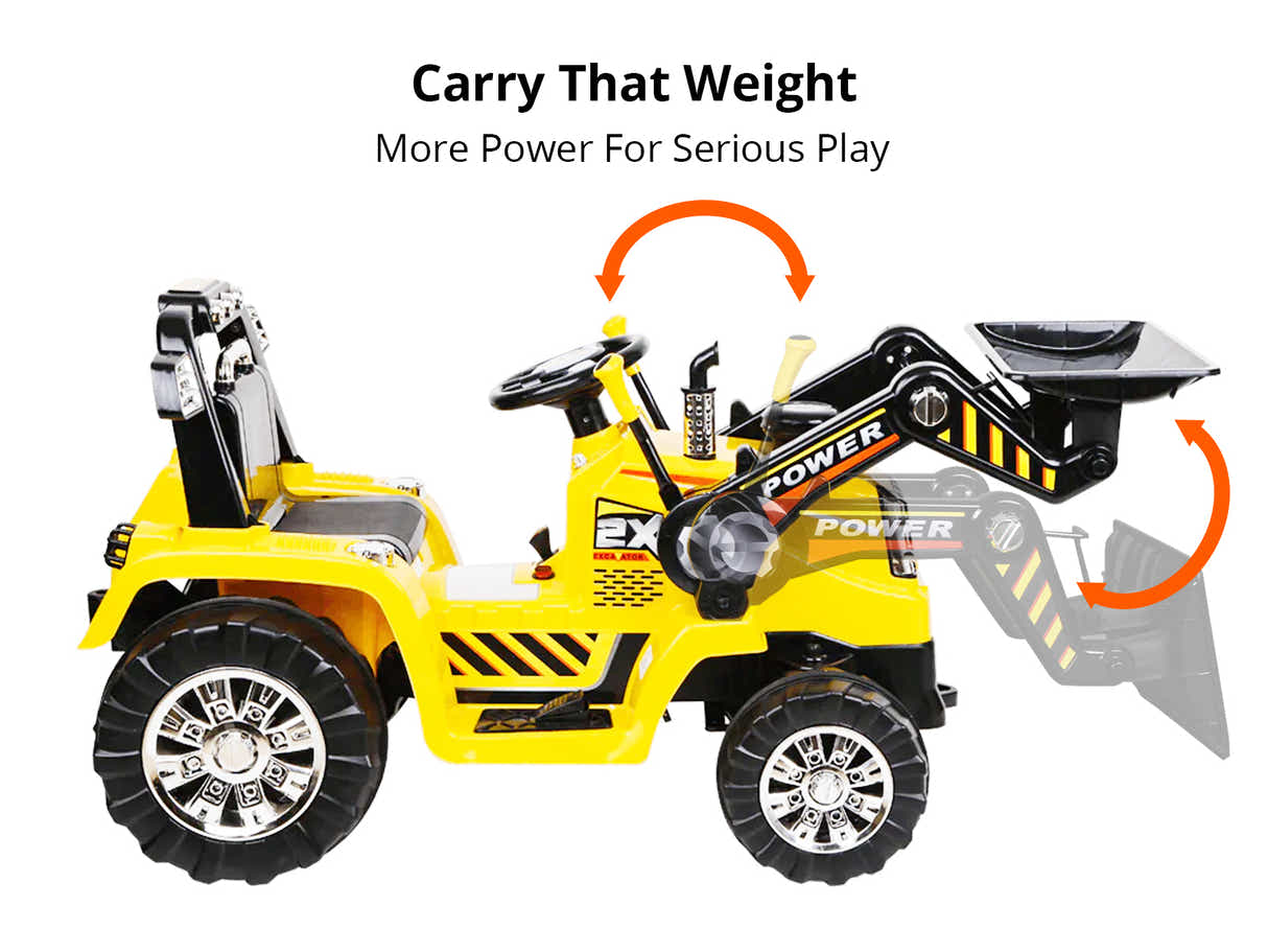 Kids Ride On Bulldozer - Yellow