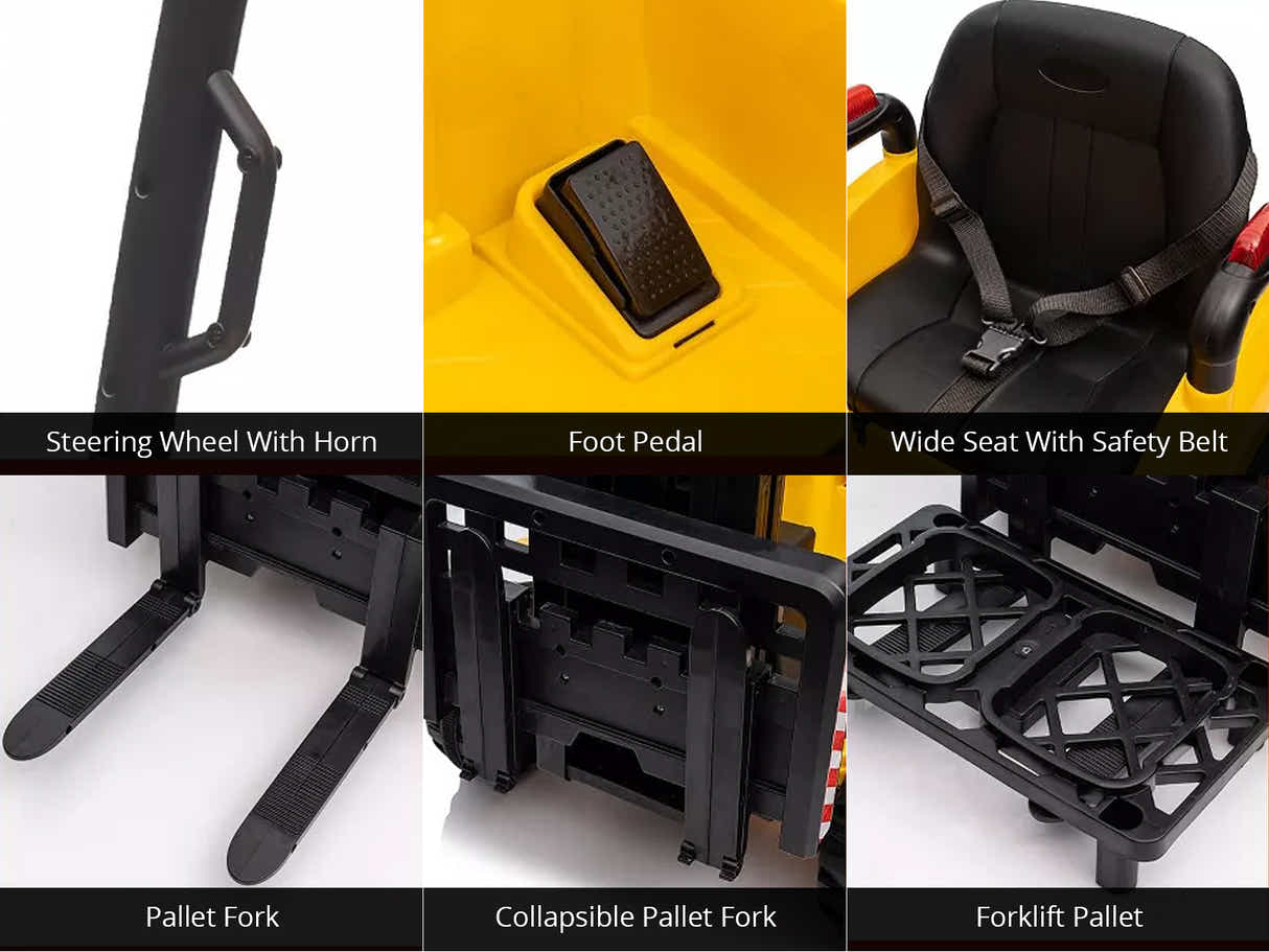 Kids Ride On Forklift - Yellow