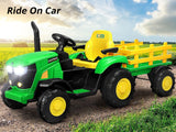 Ride On Tractor With Trailler Green
