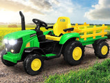 Ride On Tractor With Trailler Green