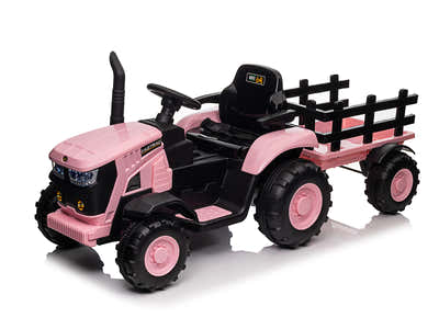 Ride On Tractor With Trailler Pink