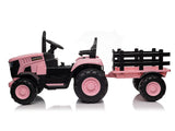 Ride On Tractor With Trailler Pink