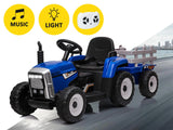 Ride On Car Tractor with Trailer Blue
