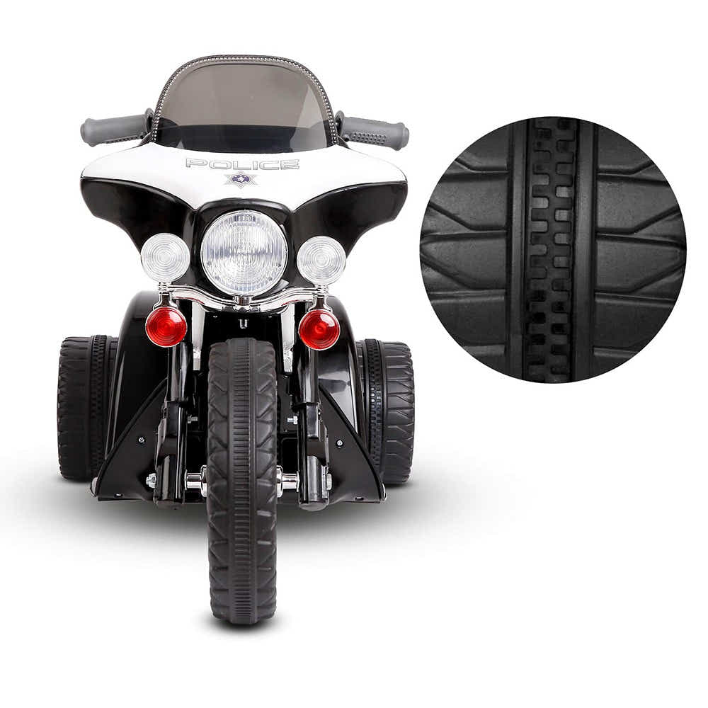 Kids Ride On Police Motorbike - Black