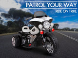 Kids Ride On Police Motorbike - Black