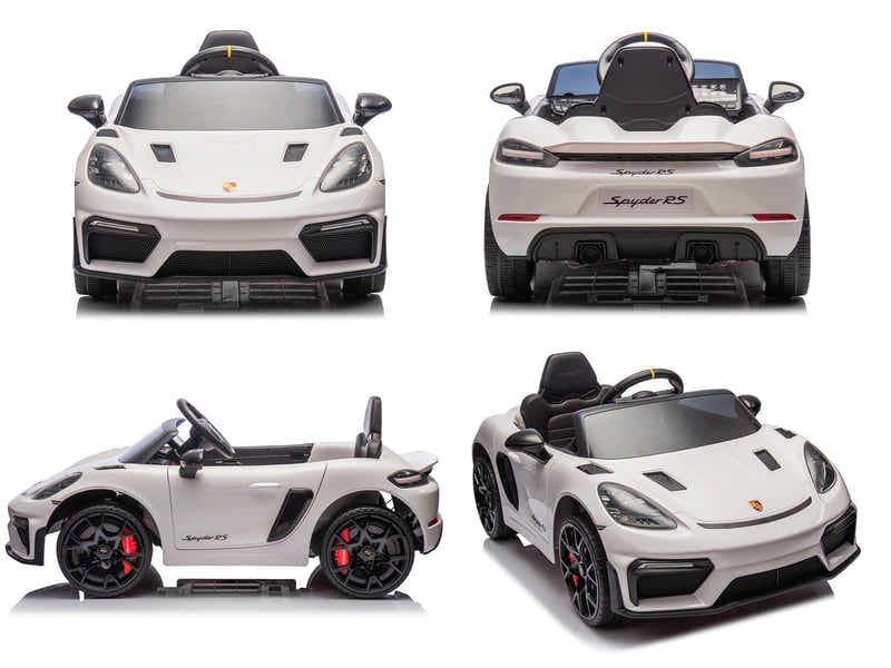 Ride On Car Licensed Porsche 718 White