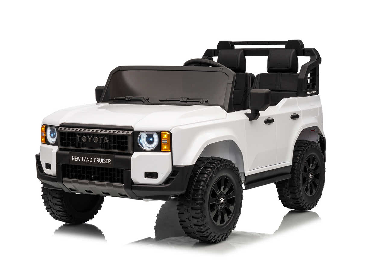 Kids Ride On Car License Toyota Prado - White