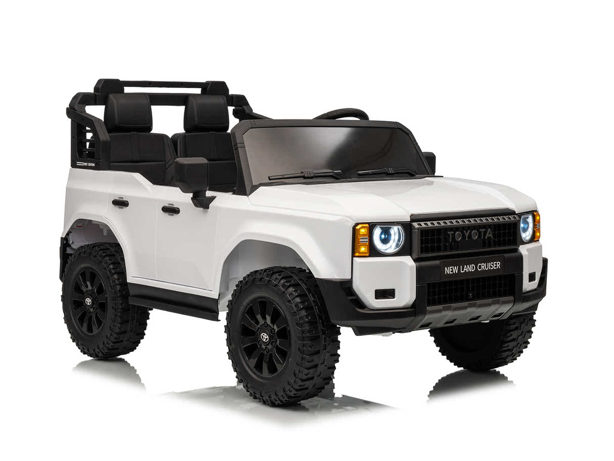 Kids Ride On Car License Toyota Prado - White