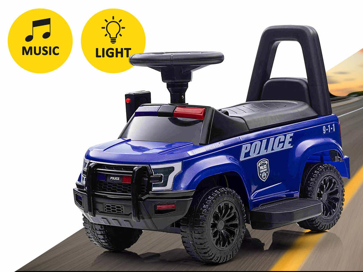 Kids Ride On Police Car - Blue