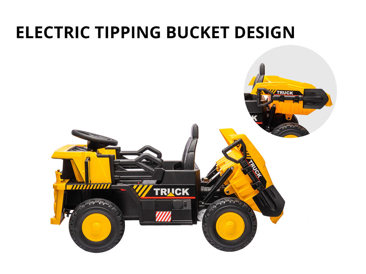 Kids Ride On Dump Truck - Yellow