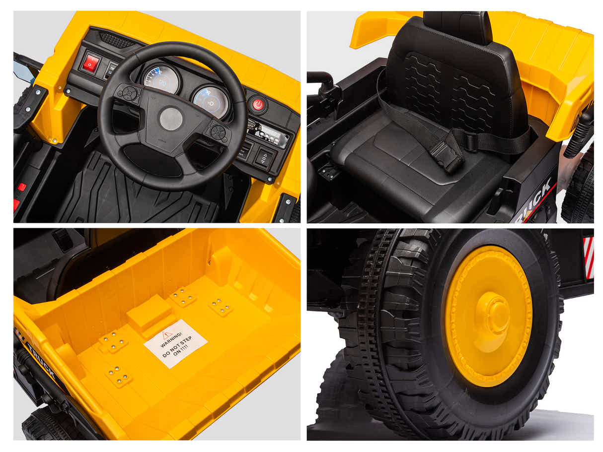 Kids Ride On Dump Truck - Yellow