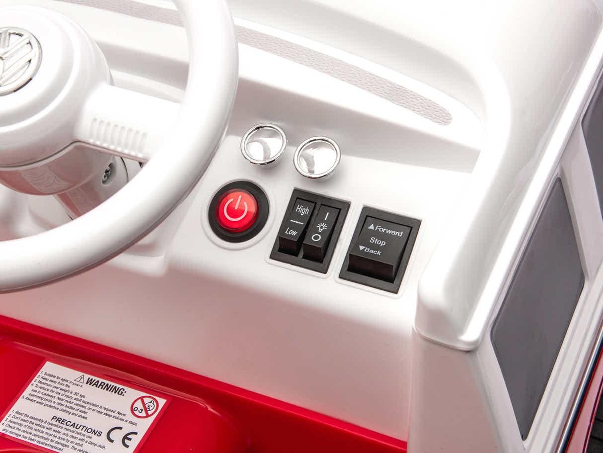 Kids Ride On Bus Licensed VW - Red