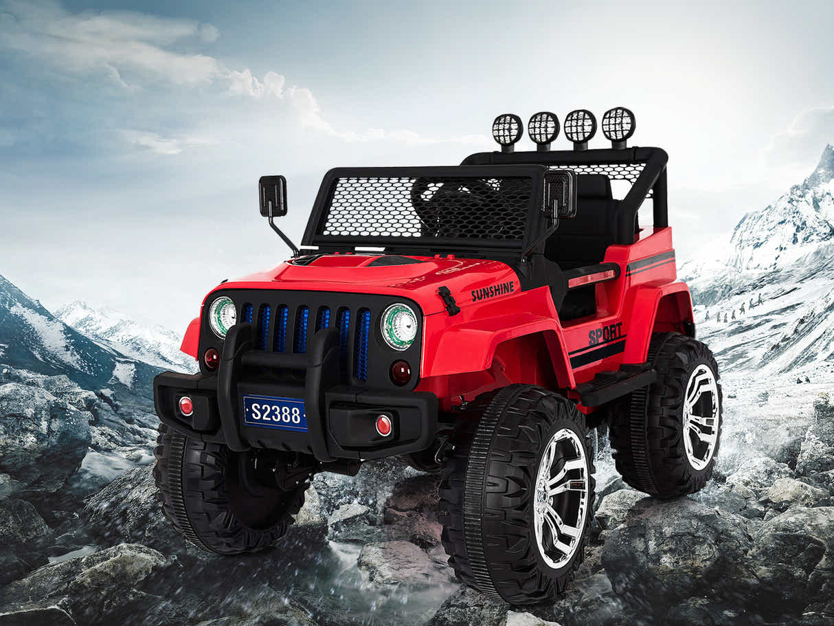 Kids Ride On Jeep Upgrade - Red