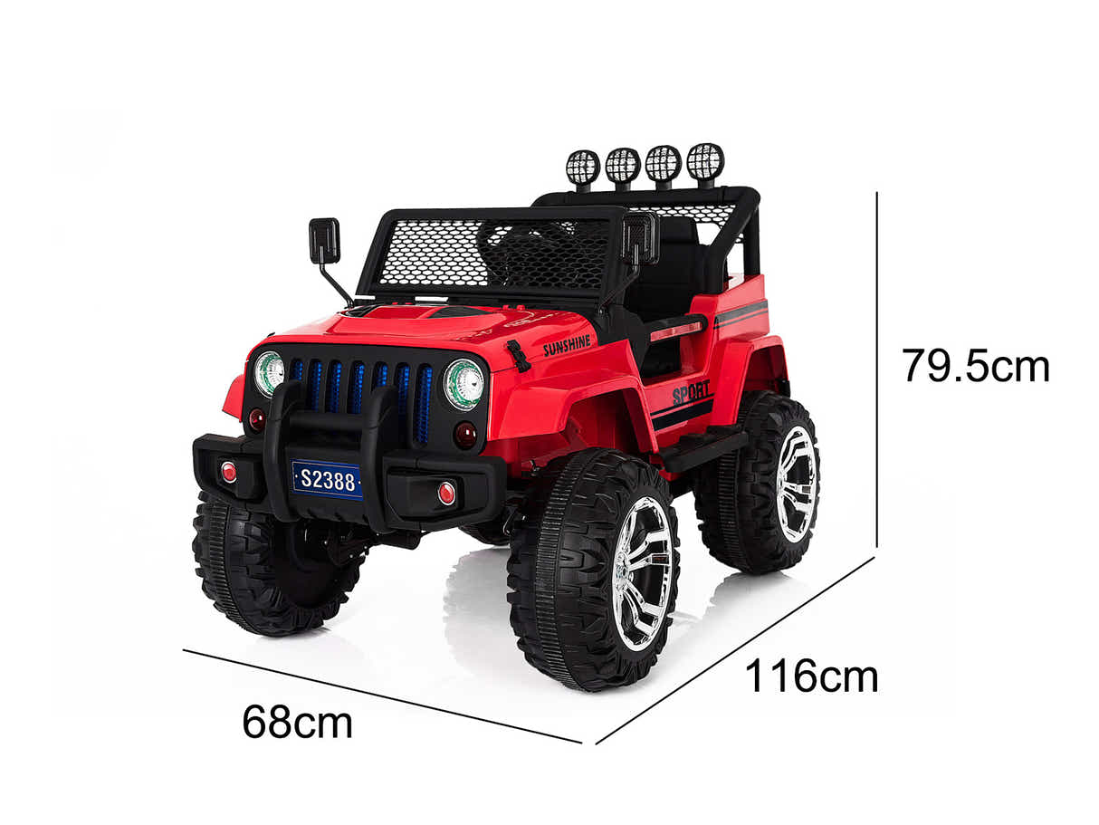 Kids Ride On Jeep Upgrade - Red