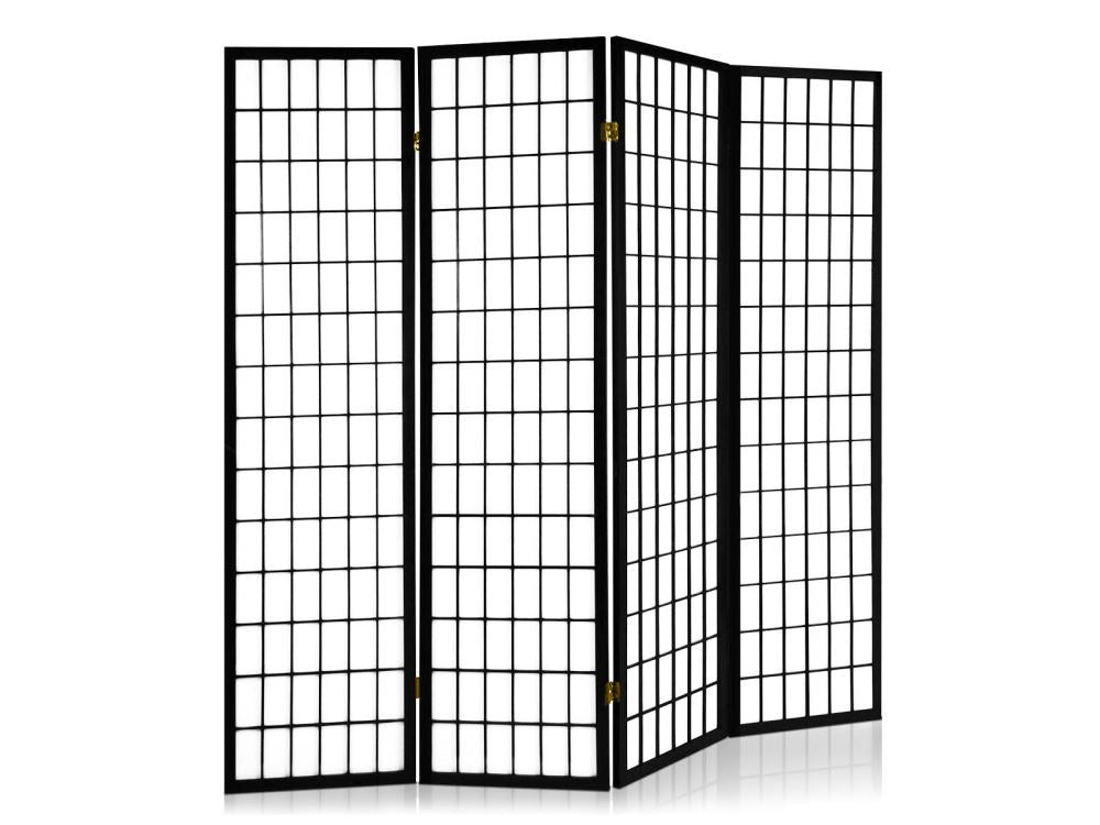 4-Panel Room Divider C M1 - Black
