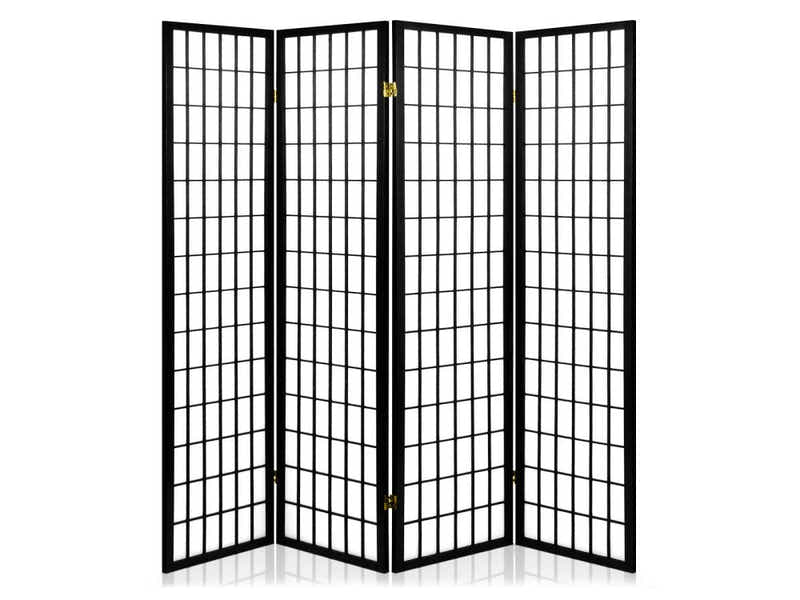 4-Panel Room Divider C M1 - Black