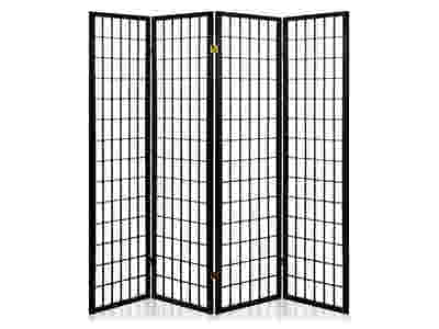 4-Panel Room Divider C M1 - Black