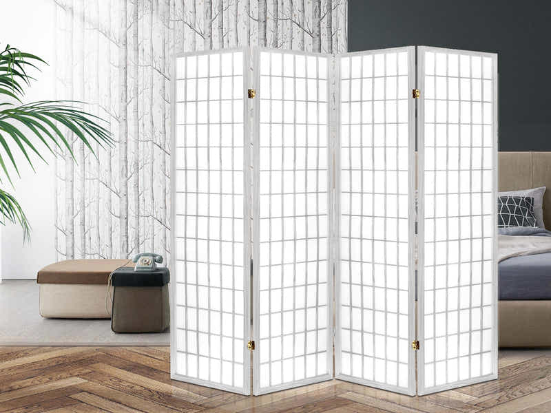 4-Panel Room Divider C M1 - White