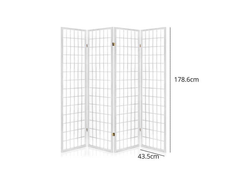 4-Panel Room Divider C M1 - White