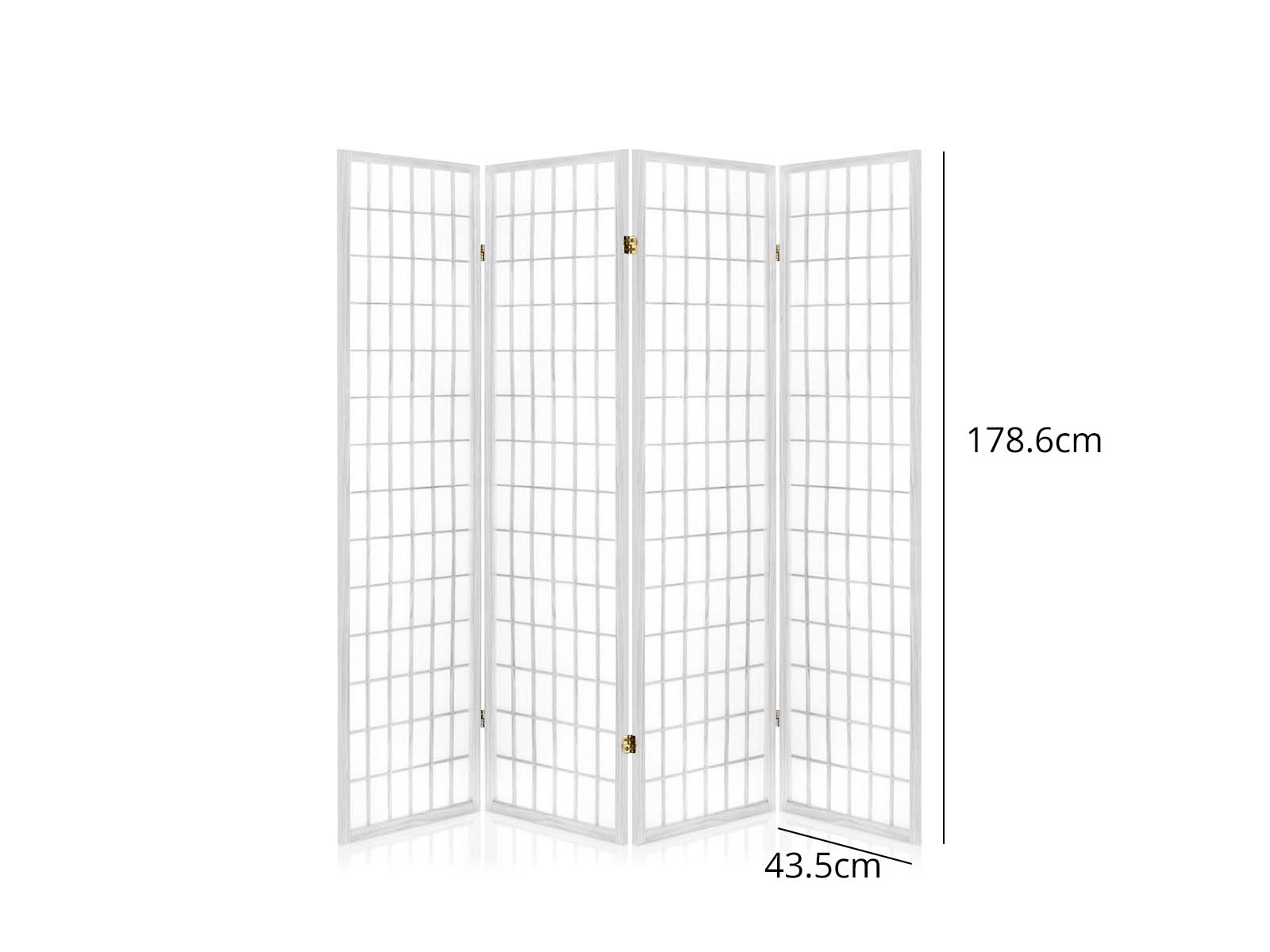 4-Panel Room Divider C M1 - White
