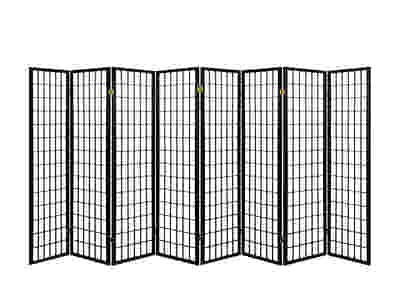 8-Panel Room Divider C M1 - Black