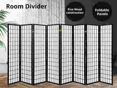 8-Panel Room Divider C M1 - Black