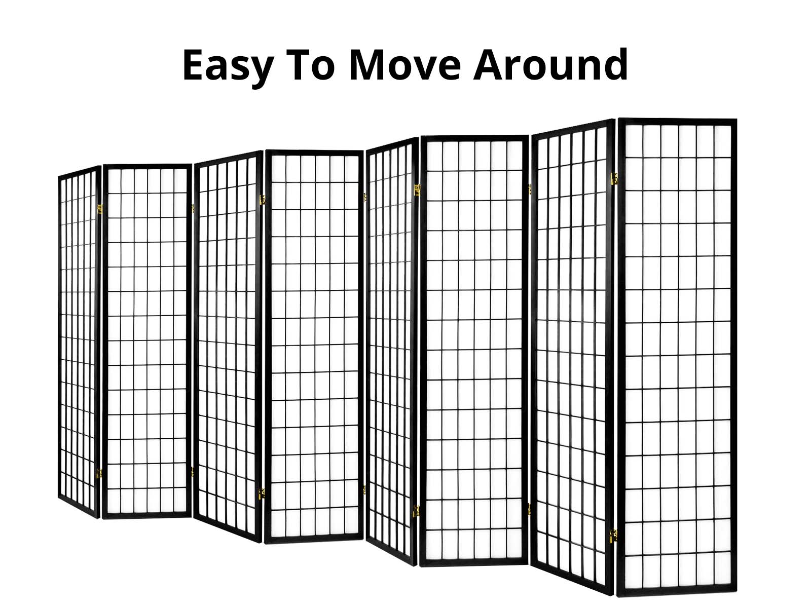 8-Panel Room Divider C M1 - Black