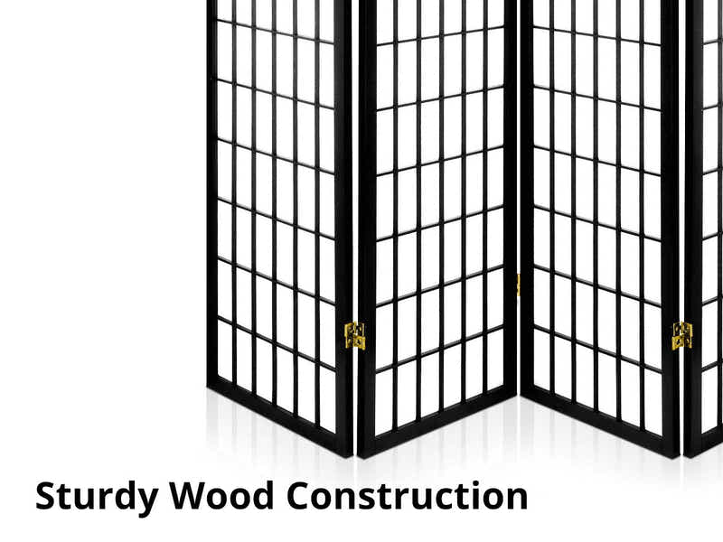 8-Panel Room Divider C M1 - Black