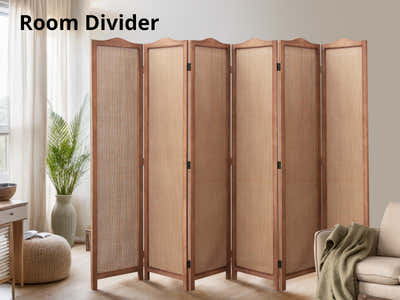 6-Panel Room Divider C M5 - Dark Brown