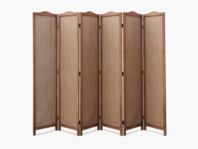 6-Panel Room Divider C M5 - Dark Brown