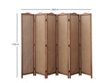 6-Panel Room Divider C M5 - Dark Brown