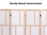 Room divider C M9 4panel Natural
