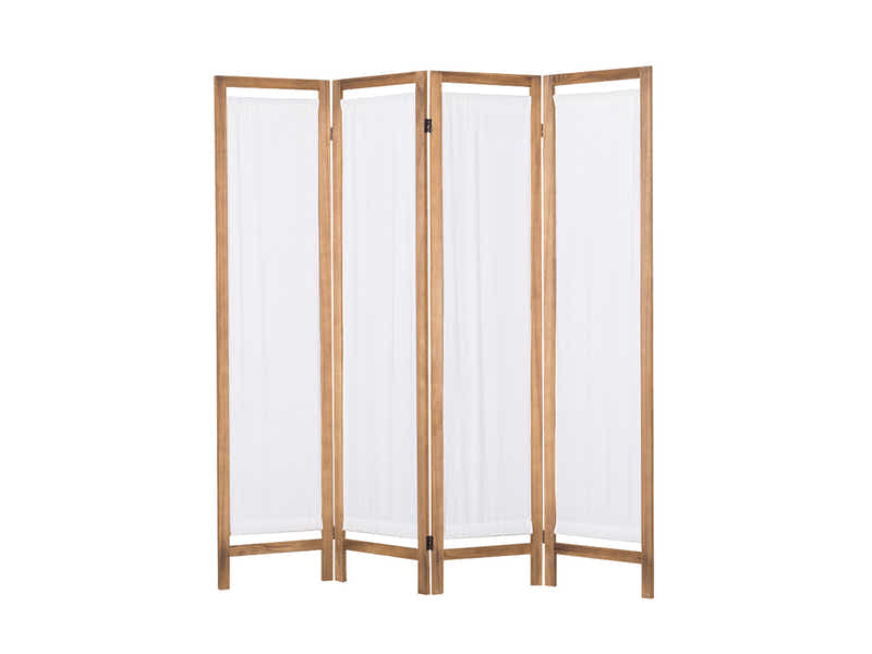 4-Panel Room Divider D S1 - Brown