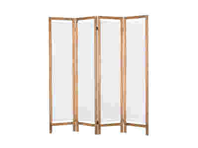 4-Panel Room Divider D S1 - Brown