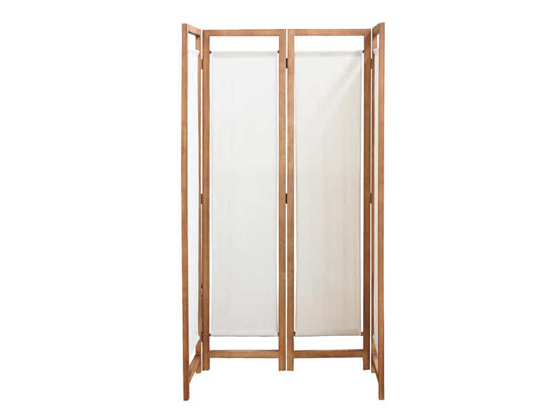 4-Panel Room Divider D S1 - Brown