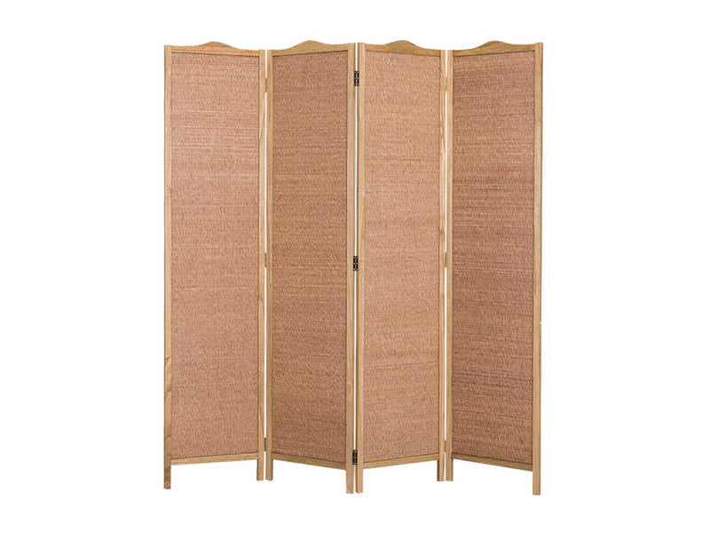4-Panel Room Divider D S2 - Brown
