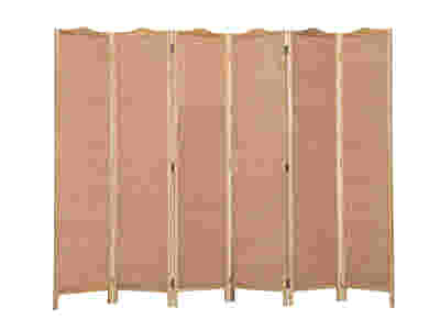 6-Panel Room Divider D S2 - Brown