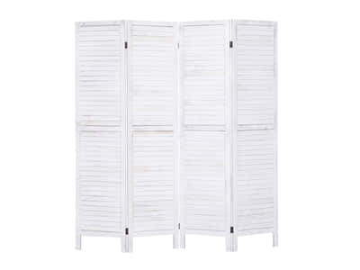 4-Panel Room Divider D S4 - White